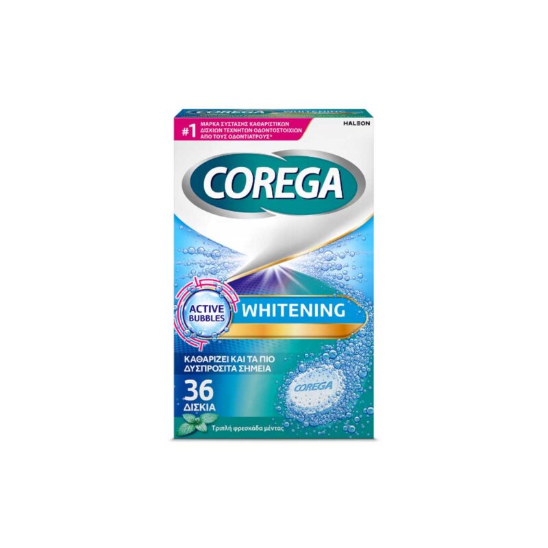 Corega Whitening Καθαριστικά Δισκία 36 tabs