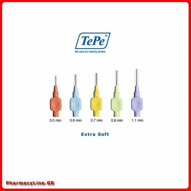 TePe Interdental Brush Extra Soft Μεσοδόντια Βουρτσάκια 0.8 mm Πράσινα 8 τμχ - Image 3