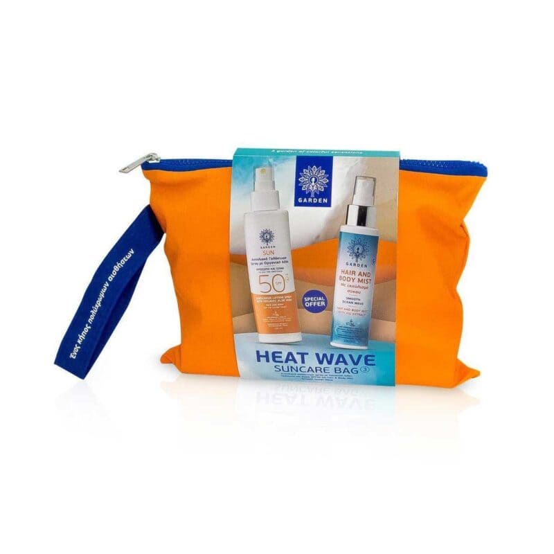 Garden-Heat-Wave-Suncare-Bag-Sunscreen-Spray-Face-&-Body-SPF50-150ml+-Hair-and-Body-Mist-Smooth-Ocean-Wave-100ml-5205962006021