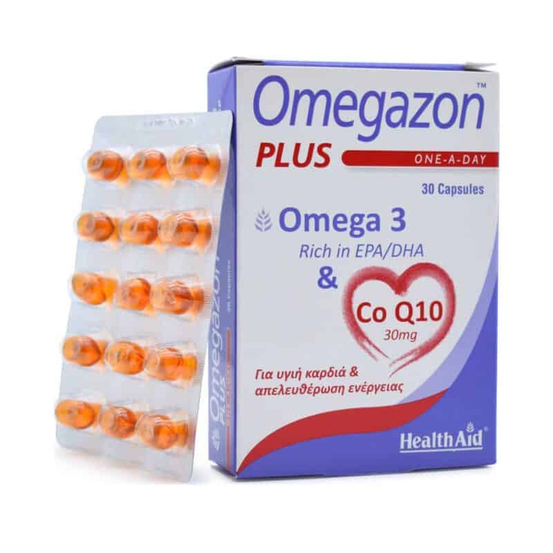 Health-Aid-Omegazon-Plus-Omega-3-&-Co-Q10-30-kapsoules-5019781028931