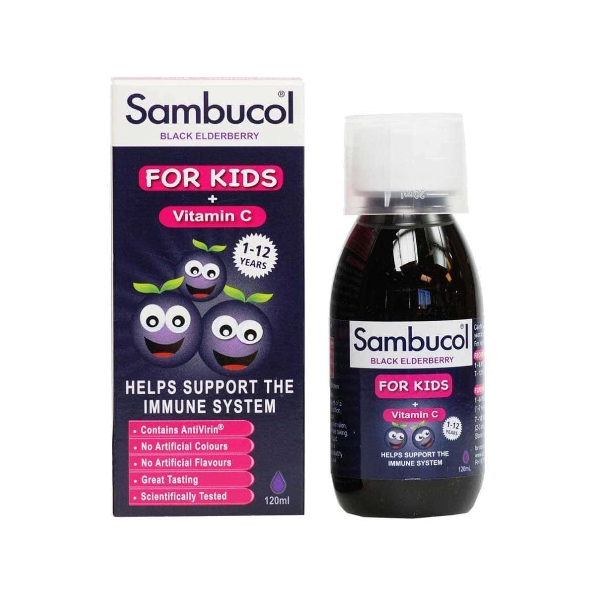 Olvos-Science-Sambucol-Kids-+-Vitamin-C-Siropi-120-ml-5060216562155