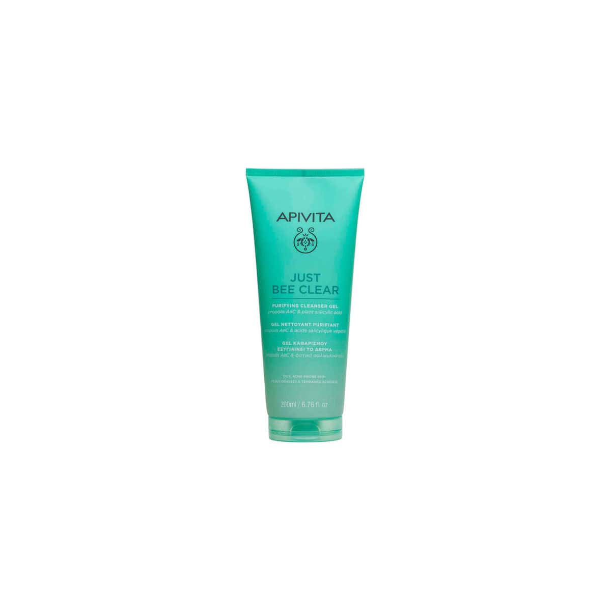 Apivita Just Bee Clear Gel Καθαρισμού Προσώπου 200 ml