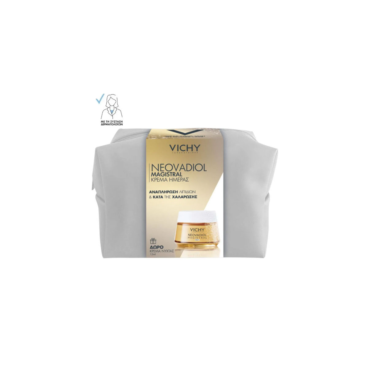Vichy Promo Neovadiol Magistral Κρέμα Ημέρας 50 ml & Δώρο Neovadiol Magistral Night Cream 15 ml & Νεσεσέρ 1 τμχ